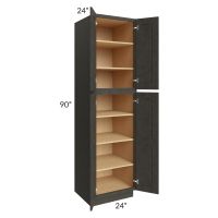 Charcoal Grey Shaker 24x90x24 Wall Pantry Cabinet