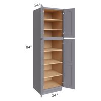 Graphite Grey Shaker 24x84x24 Wall Pantry Cabinet