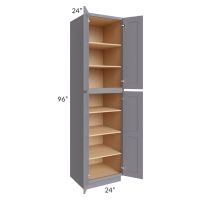 Graphite Grey Shaker 24x96x24 Wall Pantry Cabinet