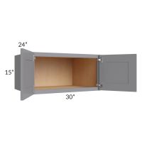 Grey Shaker 30x15x24 Wall Cabinet