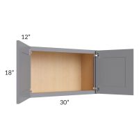 Grey Shaker 30x18 Wall Cabinet 