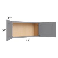 Grey Shaker 36x18 Wall Cabinet 