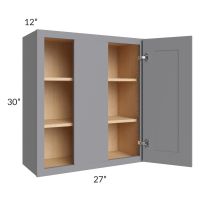 Grey Shaker 27x30 Wall Blind Cabinet 