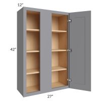 Grey Shaker 27x42 Wall Blind Cabinet 
