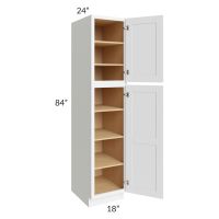 Brilliant White Shaker 18x84x24 Wall Pantry Cabinet