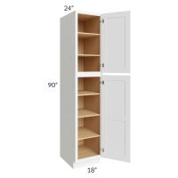 Brilliant White Shaker 18x90x24 Wall Pantry Cabinet