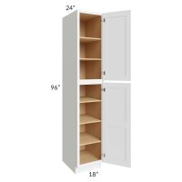 Brilliant White Shaker 18x96x24 Wall Pantry Cabinet