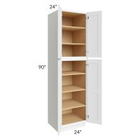 Brilliant White Shaker 24x90x24 Wall Pantry Cabinet