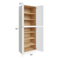 Brilliant White Shaker 30x96x24 Wall Pantry Cabinet