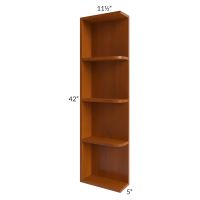 Nutmeg Twist 05x42 Wall End Shelf Cabinet 