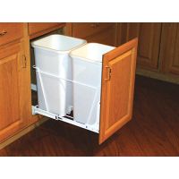 Double Pullout Waste Container - Fits a 18" Wide Base Cabinet (Rev-A-Shelf)