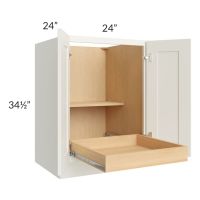 Linen Shaker 24" Full Height Base Cabinet with 1 Rollout Tray