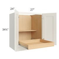 Linen Shaker 27" Full Height Base Cabinet with 1 Rollout Tray