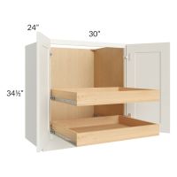 Linen Shaker 30" Full Height Base Cabinet with 2 Rollout Trays