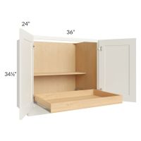 Linen Shaker 36" Full Height Base Cabinet with 1 Rollout Tray