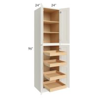 Linen Shaker 24x96x24 Wall Pantry Cabinet with 4 Rollout Trays