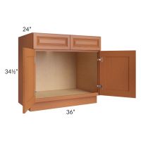 Lexington Cinnamon Glaze 36" Sink Base Cabinet