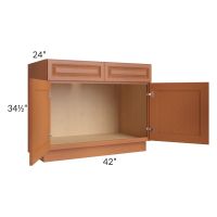 Lexington Cinnamon Glaze 42" Sink Base Cabinet