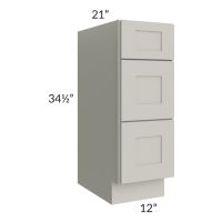 Stone Shaker 12" 3-Drawer Vanity Base Cabinet