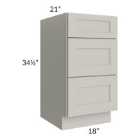 Stone Shaker 18" 3-Drawer Vanity Base Cabinet