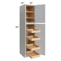 Stone Shaker 18x84x24 Wall Pantry Cabinet with 4 Rollout Trays