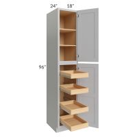 Stone Shaker 18x96x24 Wall Pantry Cabinet with 4 Rollout Trays