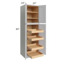 Stone Shaker 24x84x24 Wall Pantry Cabinet with 4 Rollout Trays