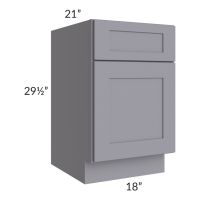 Graphite Grey Shaker 18" Drawer File Base Cabinet