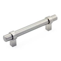 Contemporary Metal Pull 5.35" Overall Length in Brushed Nickel