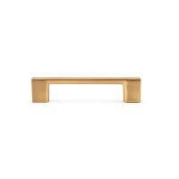 Contemporary Metal Pull 3.77" Center to Center in Aurum Brushed Gold