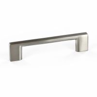 Contemporary Metal Pull 3.77" Center to Center in Brushed Nickel