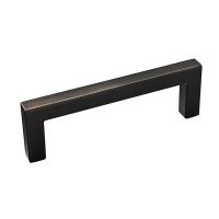 Contemporary Metal Pull 3.78" Center to Center in Brushed Oil-Rubbed Bronze