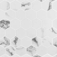Pietra Statuario 2 x 2 Hexagon Mosaic Tile