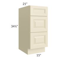 Casselton Ivory 15" Vanity 3-Drawer Base Cabinet