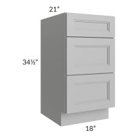 Charlotte Grey 18" Vanity 3-Drawer Base Cabinet