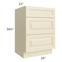 Casselton Ivory 24" Vanity 3-Drawer Base Cabinet 