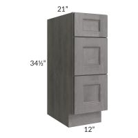 Providence Slate Grey 12" Drawer Base Bathroom Vanity Cabinet