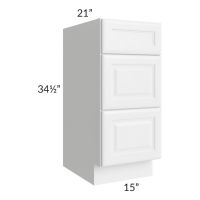 Regency White 15" Drawer Base Bathroom Vanity Cabinet