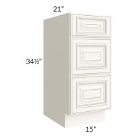 Signature Vanilla Glaze 15" Drawer Base Bathroom Vanity Cabinet