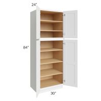 Brilliant White Shaker 30x84x24 Wall Pantry Cabinet