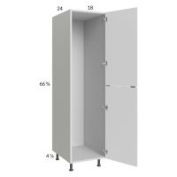 Euro Gloss White 18x71-1/4 Open Utility Cabinet with 1 Door