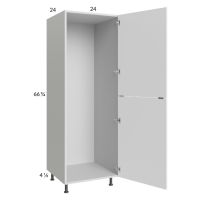 Euro Gloss White 24x71-1/4 Open Utility Cabinet with 1 Door