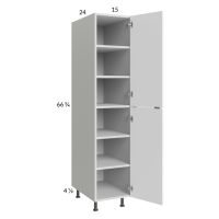 Euro Gloss White 15x71-1/4 Utility Cabinet with 1 Door