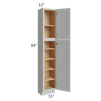Midtown Painted Grey Shaker 15x12x84 Pantry Cabinet 