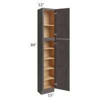 Salem Dark Grey 15x12x84 Pantry Cabinet 