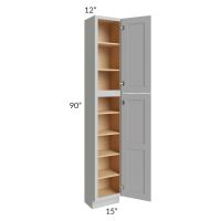 Midtown Painted Grey Shaker 15x12x90 Pantry Cabinet