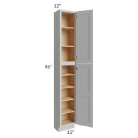 Midtown Painted Grey Shaker 15x12x96 Pantry Cabinet 