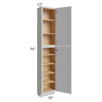 Midtown Painted Grey Shaker 18x12x96 Pantry Cabinet 