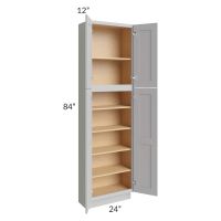 Midtown Painted Grey Shaker 24x12x84 Pantry Cabinet 