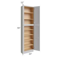 Midtown Painted Grey Shaker 24x12x90 Pantry Cabinet 